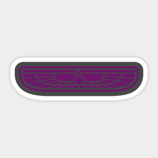 Mauve Winged Sun Logo Sticker